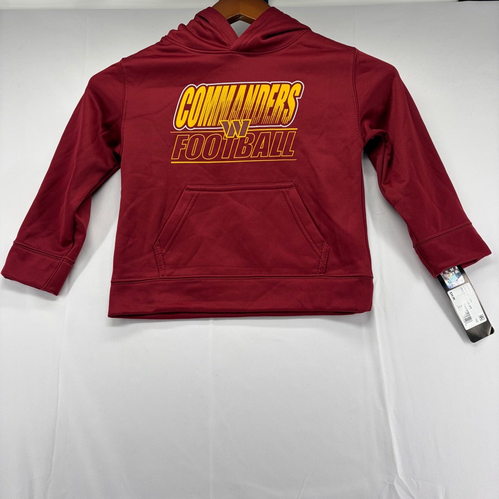 NFL Washington Commanders Kids Burgundy Hoodie Size S 4 9K1B31AAD-DCF
